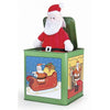 Jack Rabbit Creations Santa Claus Jack in The Box Toy, Plush Santa, Side Crank Plays We Wish You A Merry Christmas, Surprise Pop
