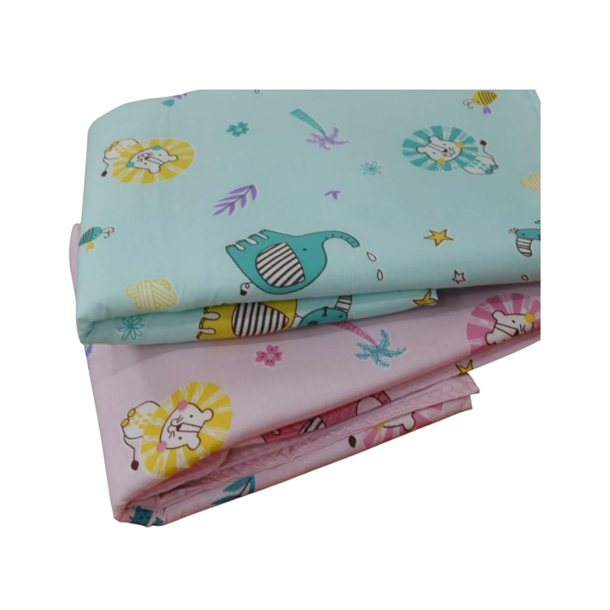 Mothers Choice FoamCushioned Waterproof QuickDry Diaper Changing Sheet/Mat For Baby (2, PinkGreen, Large)