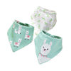 Jn&Lulu 3 Pack Newborn Baby Bibs Bandana Drool Bibs For Drooling Cotton Baby Gifts (Sheep)