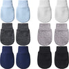 6 Pairs Newborn Baby Mittens No Scratch Gloves Infant Toddler Anti Scratch Essentials Unisex Cotton For 3-9 Months Girls Boys (W