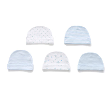 Mamimaka Baby Hat And Mittens Set Newborn Baby Hats Caps For Baby Boys Girls 0-6 Months 100% Cotton