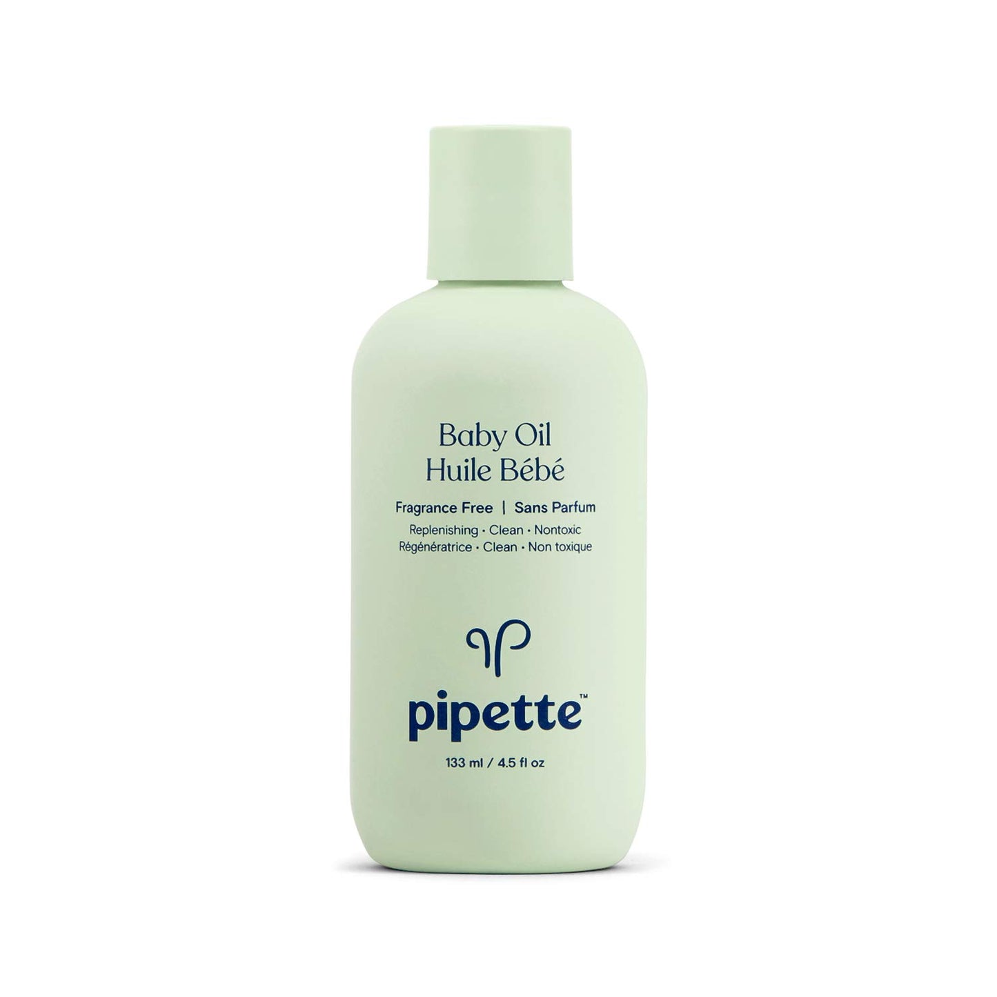 Pipette Baby Oil - Nurture, Moisturize Baby Skin, Vitamin E, Sensitive, Dry Skin, Fragrance Free with Renewable Plant-Derived Sq