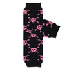 Wrapables Animals And Fun Colorful Baby Leg Warmers - Skulls Pink