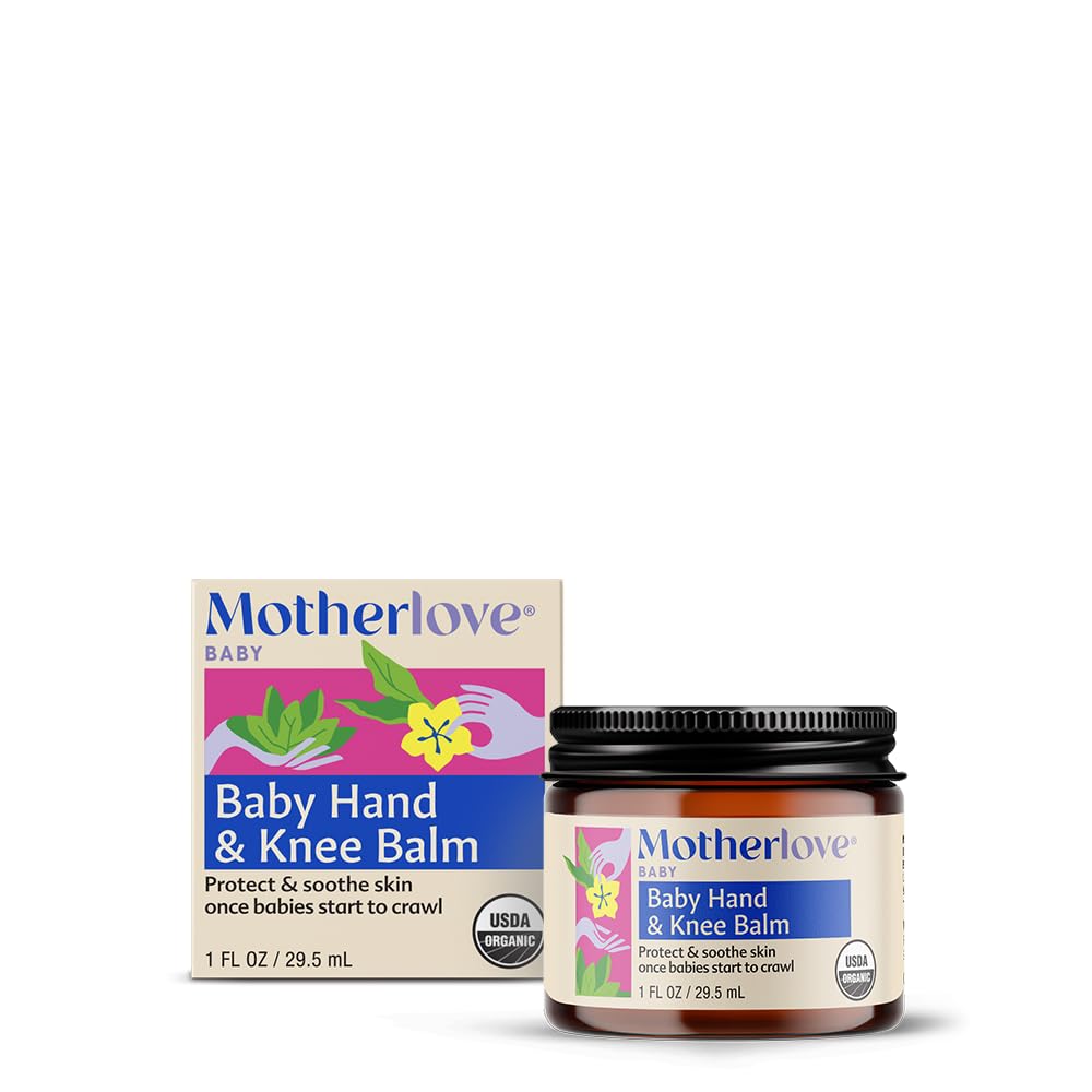 Motherlove Baby Hand & Knee Balm (1 oz) Herbal Ointment for Crawling Babies-Organic, non-GMO, & Cruelty Free