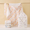 Baby Hooded Towel 80x80 cm | 6 Layer Muslin White Soft Absorbent Bath Towel Blanket for Newborn, Infant & Toddler|Hooded Swaddle