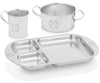 Kiddobloom Children Stainless Steel Dinnerware Set, Frog (1 Bowl, 1 Cup, 1 Divided Plate). High Grade Stainless #304. Elegant Gi