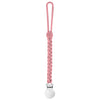 Ryan & Rose Cutie Clip Braiden Pacifier Clip - Braided Silicone (Rose)
