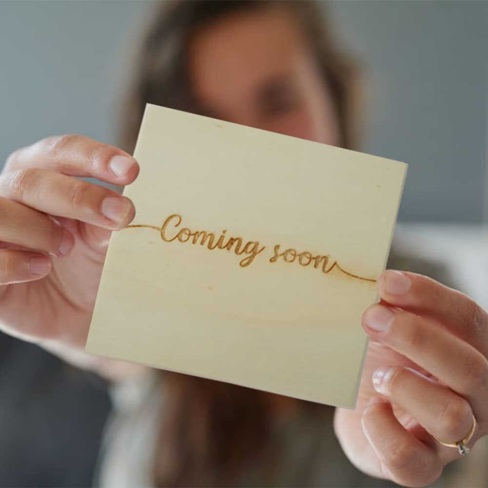 Hamuiers Pregnancy Announcement For Dad, Baby Announcements Ideas Sonogram Picture Box Wooden Keepsake Box, Dad To Be Gifts