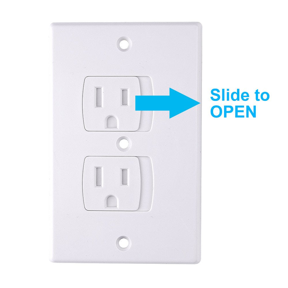 Austor 12 Pack Baby Safety Electric Outlet Covers Baby Safety Self Closing Wall Socket Plugs Plate Alternate For Child Proofing