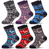Eocom 6 Pairs Children'S Winter Warm Wool Animal Crew Socks Kids Boys Girls Socks (6 Pairs Christmas Deer, 1-3 Years)