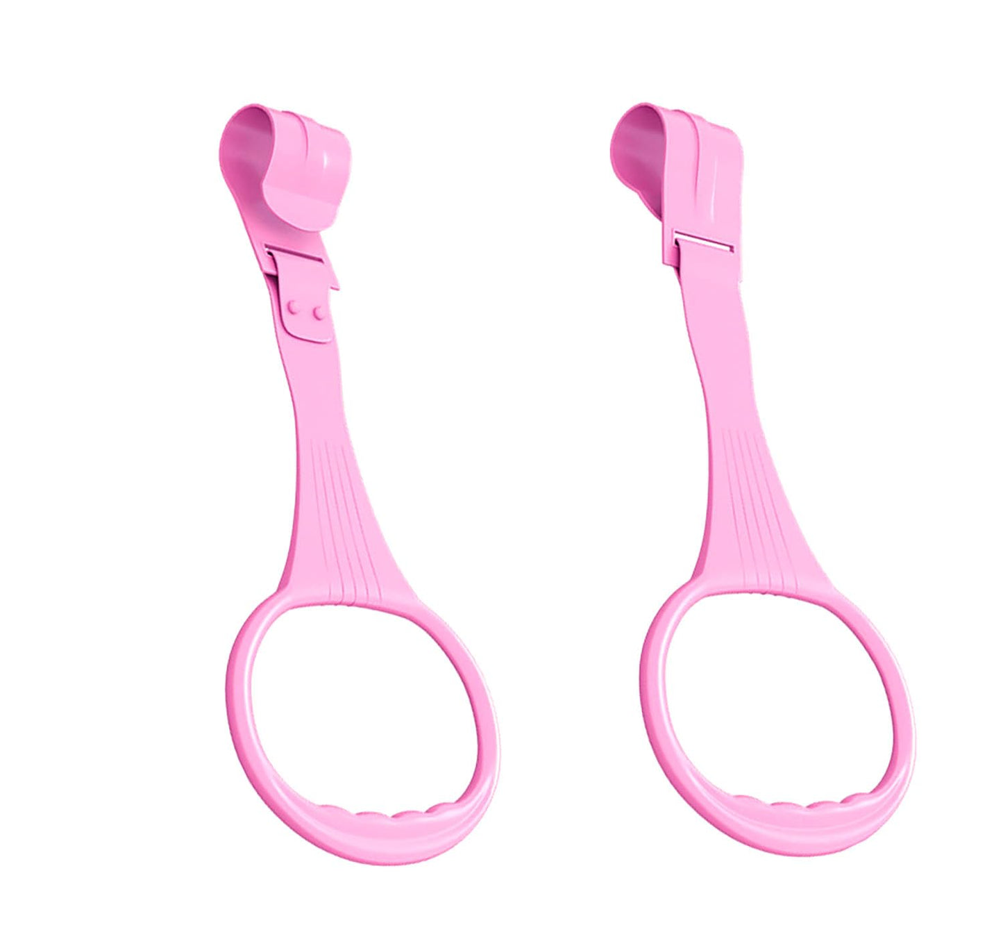 5Pcs Walk Assistant Plastic Crib Pull Rings - Baby Pull Up & Hanging Rings For Infant Toddler Practice Tool (Pink)