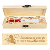 CHGCRAFT Pregnancy Test Keepsake Box Angel Baby Bubbles Wooden Pregnancy Announcement Gifts Box with Raffia Ribbon and Lock Anno