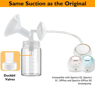 8Pcs Duckbill Valves Replacement Parts Compatible With Spectra S1 S2 9 Plus Breast Pumps,Replace Original Spectra Pump Parts