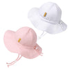 Baby Girl Sun Hat With Upf 50+ Outdoor Adjustable Toddler Beach Hat With Wide Brim Bucket Hats For Kids 2-4 Years
