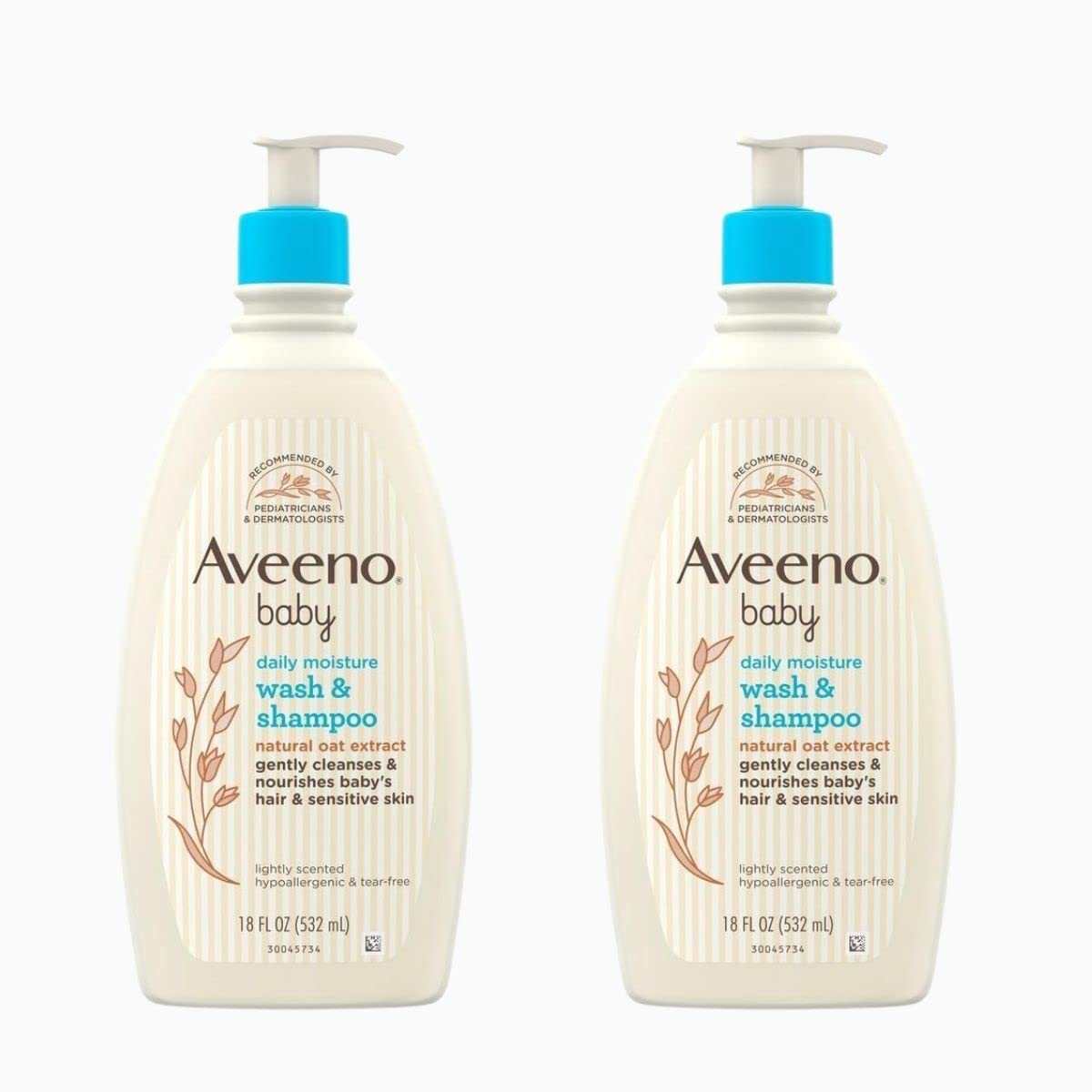 Aveeno Baby Baby Wash & Shampoo - Lightly Scented - 18 Oz - 2 Pk