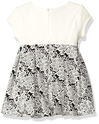 Bonnie Baby Baby Short Sleeved Knit Dress Set, Black/White, 24 Months