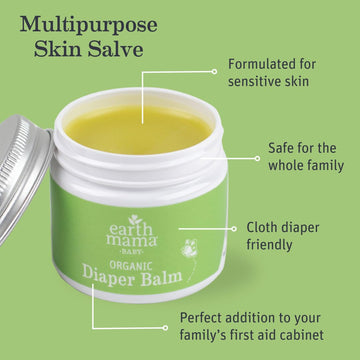 Earth Mama Organic Diaper Balm Multipurpose Baby Ointment | Ewg Verified, Petroleum & Fragrance-Free With Calendula For Sensitiv