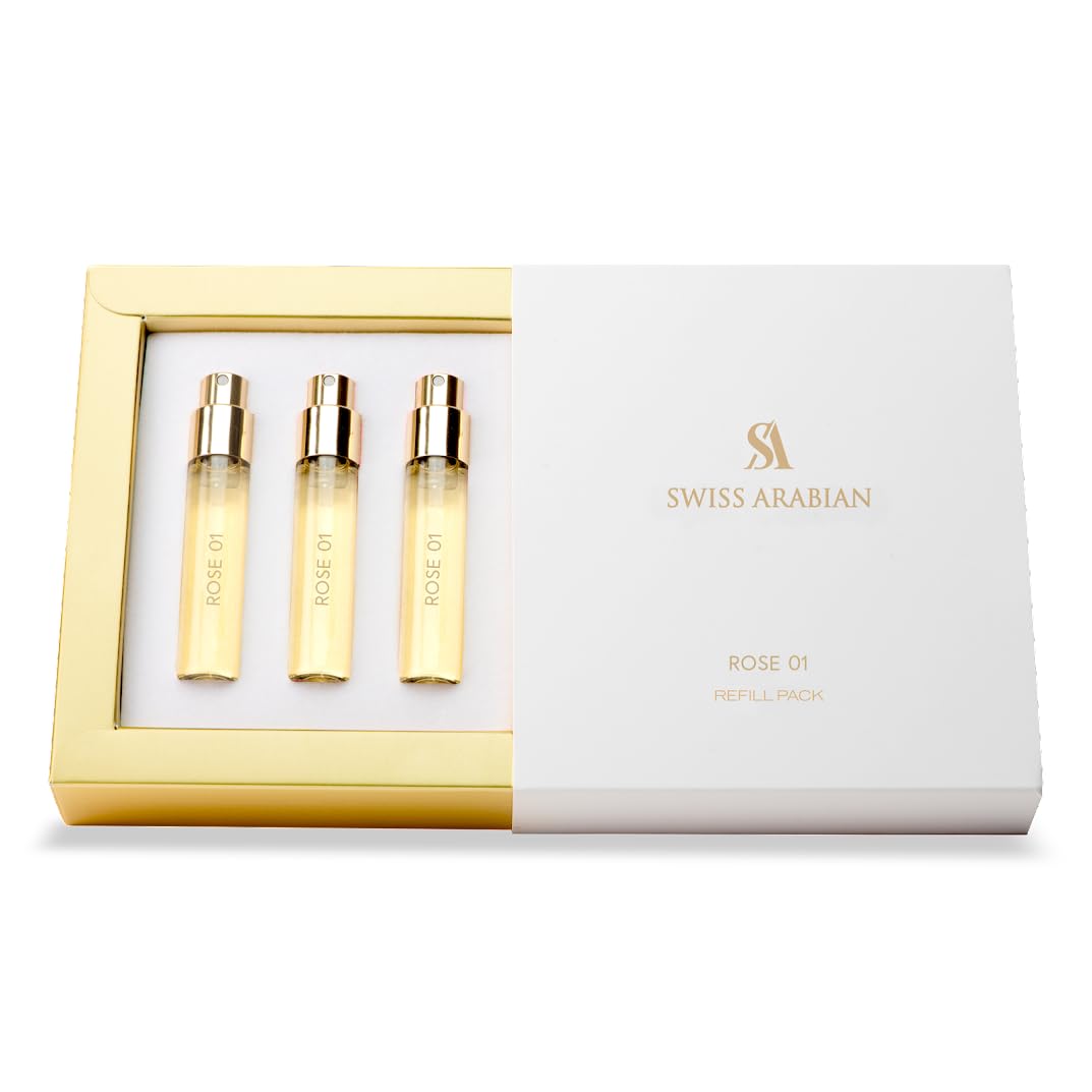 Rose 01 By Swiss Arabian For Unisex - 3 Pc Mini Gift Set 3 X 1Oz Edp Spray (Refill)
