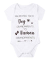 Newborn Baby Got My Mind On My Mommy Paws Funny Bodysuits Rompers Outfits Grey White 0-18M (Z-K Promoted From Dog?Grandparents S