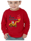 Tractor & Digger Toddler Boys Valentines Shirt Heart Dab Funny Valentine'S Day Kids Long Sleeve T-Shirt For Toddlers 2T Red