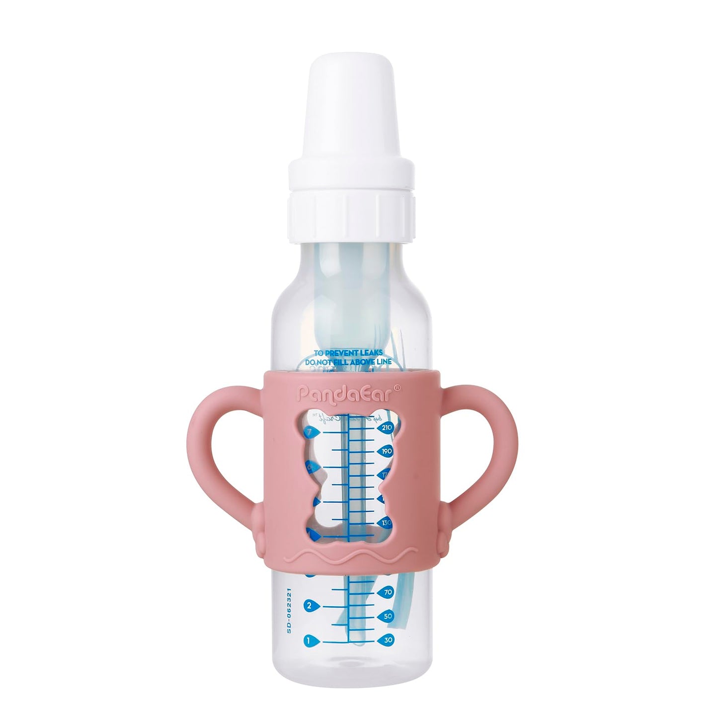 Pandaear 4 Pack Silicone Baby Bottle Handles With Dr Brown Narrow Baby Bottles 8 Oz/250 Ml, Non-Slip Easy Grip Handles