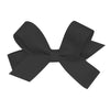 Wee Ones Girls' Classic Grosgrain Hair Bow With Plain Wrap Center On A Weestay Hair Clip, Handmade, Tiny Sized Bow, Black