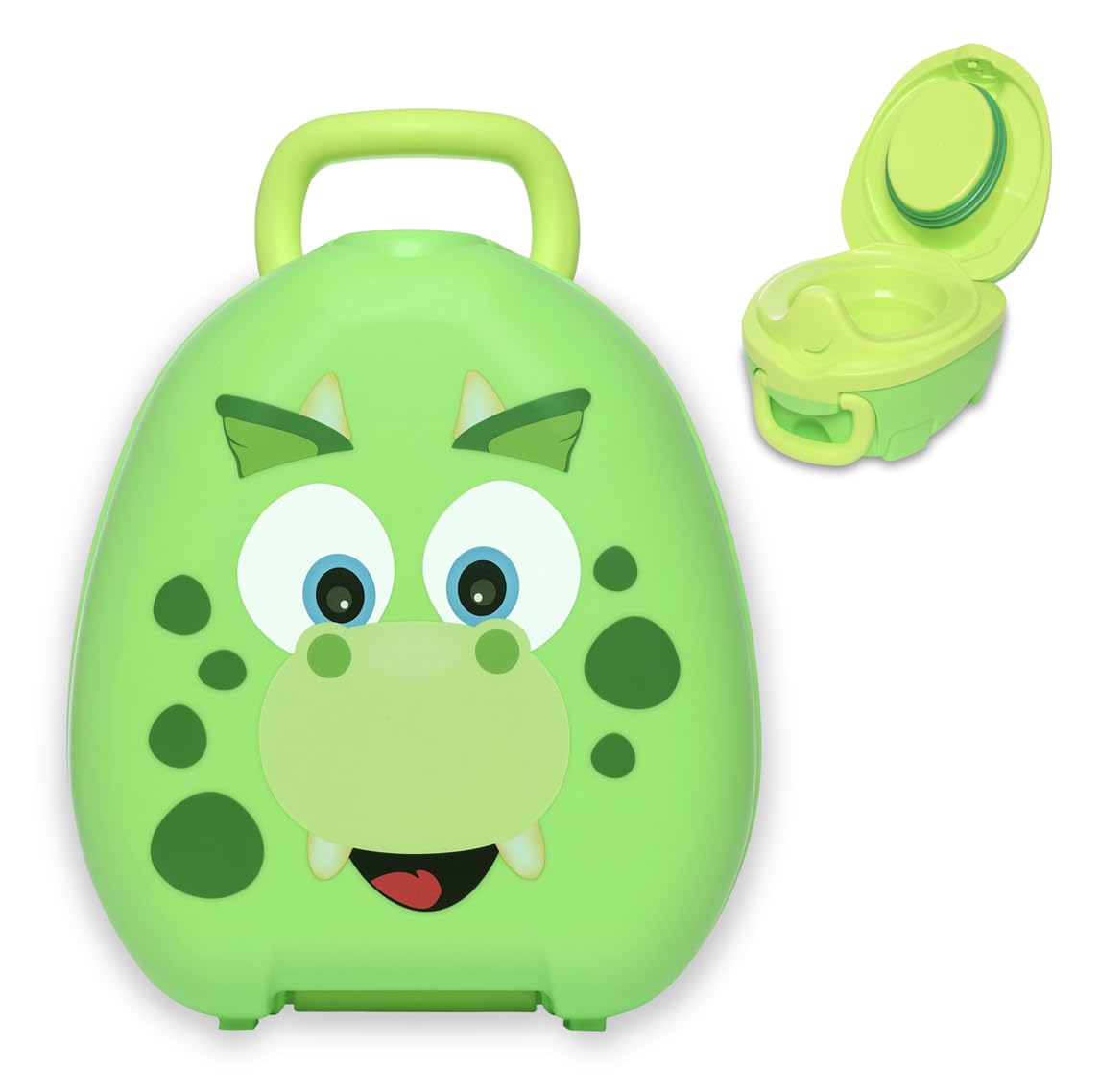 My Carry Potty - Dinosaur Travel Potty, Award-Winning Portable Toddler Toilet Seat for Kids to Take Everywhere