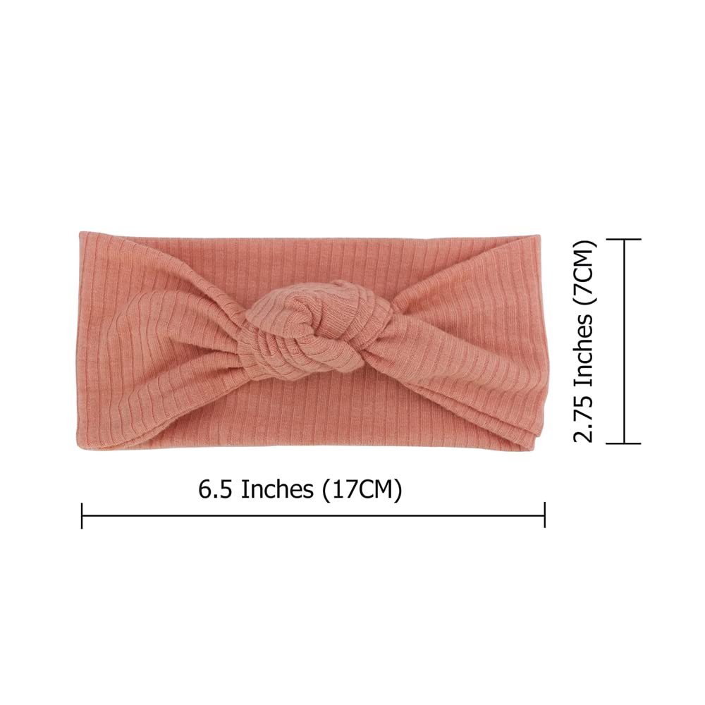 Sugarmelon Baby Headbands Stretchy Hairbands Hair Bow Elastics For Baby Girls Newborn Toddlers Infant Kids (Knot Headband Mauve)