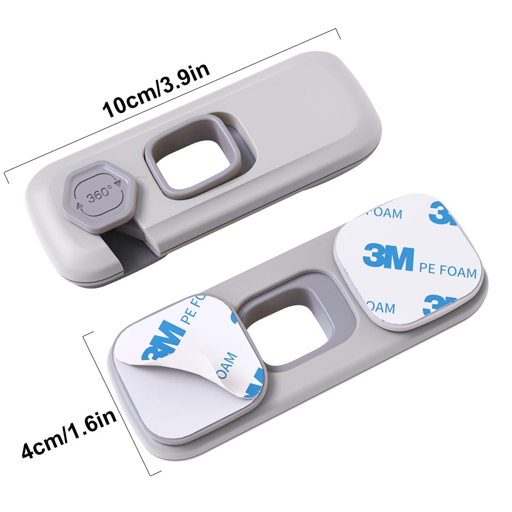 5 Pack Child Proof Refrigerator Lock, Qyeswhsr Fridge Locks For Kids With Sticky Adhesive Pads, Child Safety Locks For Doors, Rv