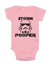 Teenow - Light/Dark Side - Adorable Future Sw Inspired - Funny Infant Bodysuit - Boy/Girl (0-3 Months, Pink Storm Pooper)