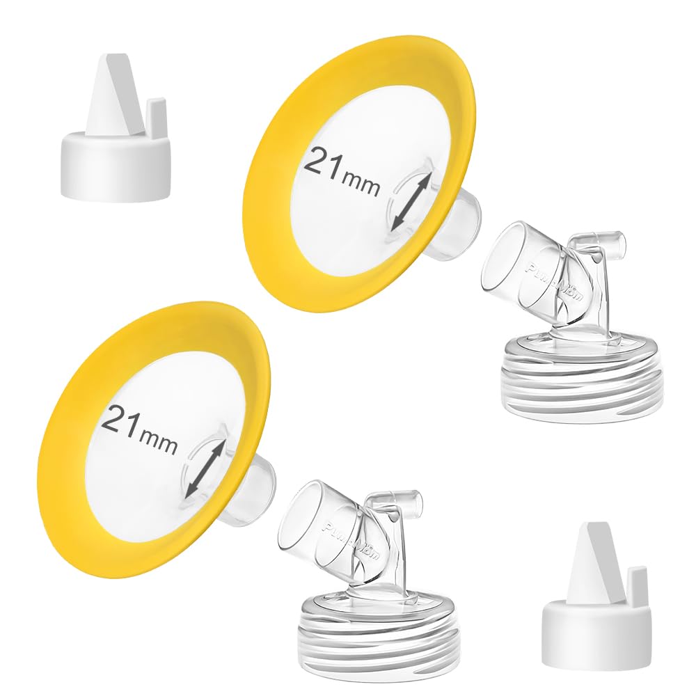 PumpMom-us 21mm Flanges Compatible with Spectra S2 S1 9 Plus Synergy Gold Pump Parts, Replacement Breast Pumps Shield Accessorie