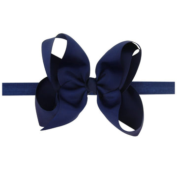 Ld Dress Baby Girls Infant Headbands With Kids Hair Bows(16) (Color Navy)