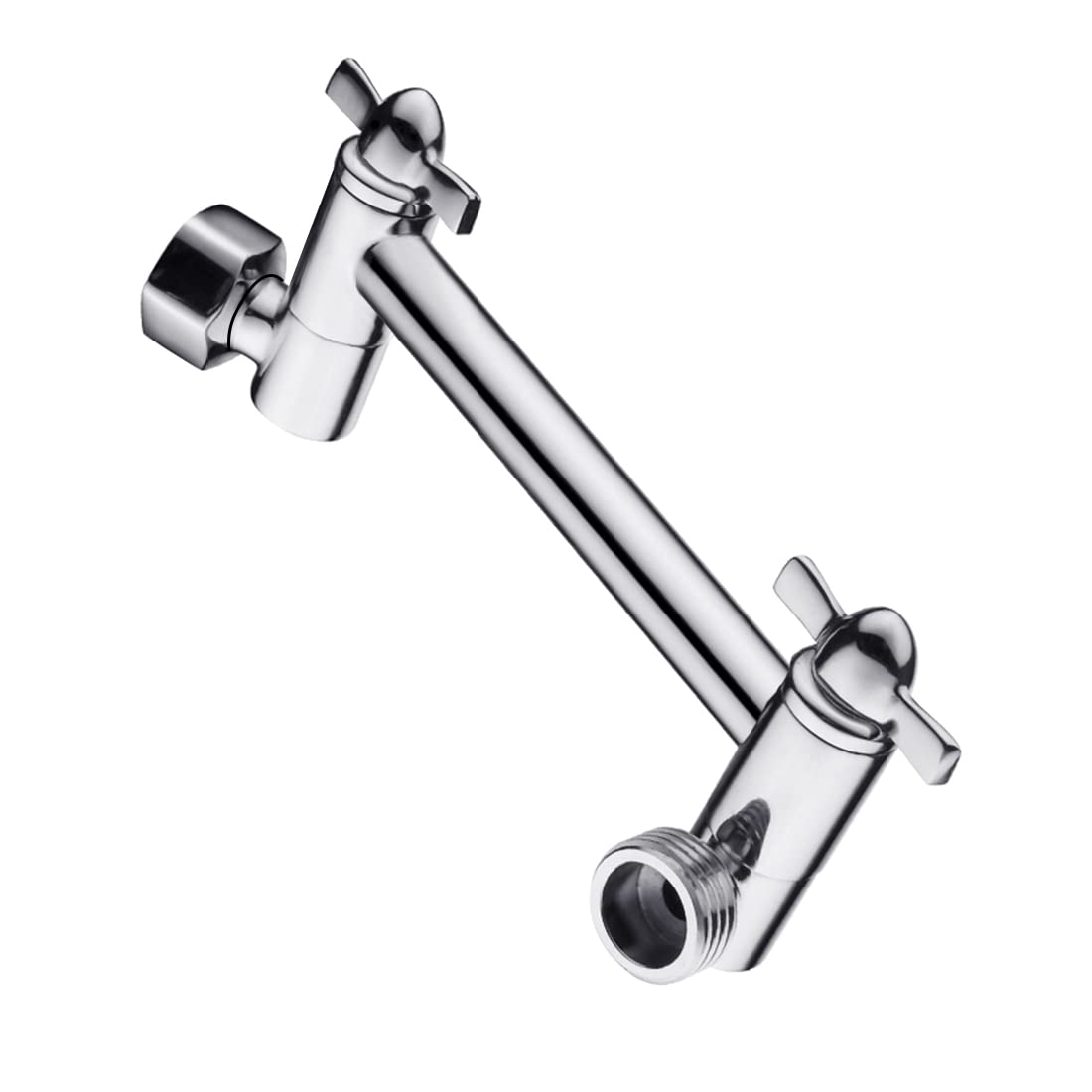 Bright Showers Brass Shower Arm Extender For Rain And Handheld Shower Head, 5 Inch Universal Shower Head Extension Arm, Height