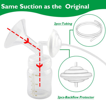 Backflow Protector And Tubing Compatible With Spectra S1 Spectra S2 Spectra 9 Plus Breast Pumps, Spectra Breast Pumping Replacem