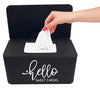 Moorfowl Hello Sweet Cheeks Flushable Wipes Dispenser, 8.2L x 4.9W x 3.9H inches, Bathroom Wipes Container Holder Cute Funny Rus