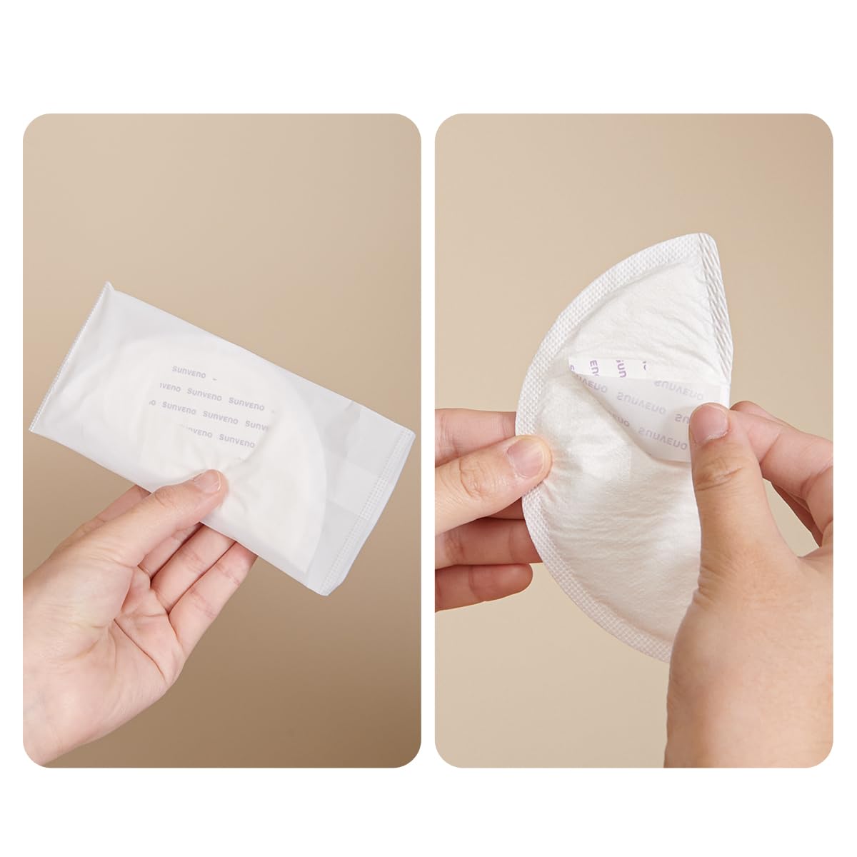 Sunveno Disposable Nursing Pads, Ultra Thin & Extra Absorbent Vented Leak Proof Nursing Essentials For Optimal Fit And Discretio