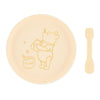 Bumkins Disney Baby And Toddler Plate And Spoon Set, Silicone Dish For Babies And Kids, Baby Led Weaning, Children Feeding Suppl