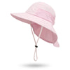 Muryobao Toddler Kids Baby Girls Boys Sun Hat Summer Upf 50+ Uv Protection Caps Wide Brim Neck Flap Beach Play Fishing Hats Pink