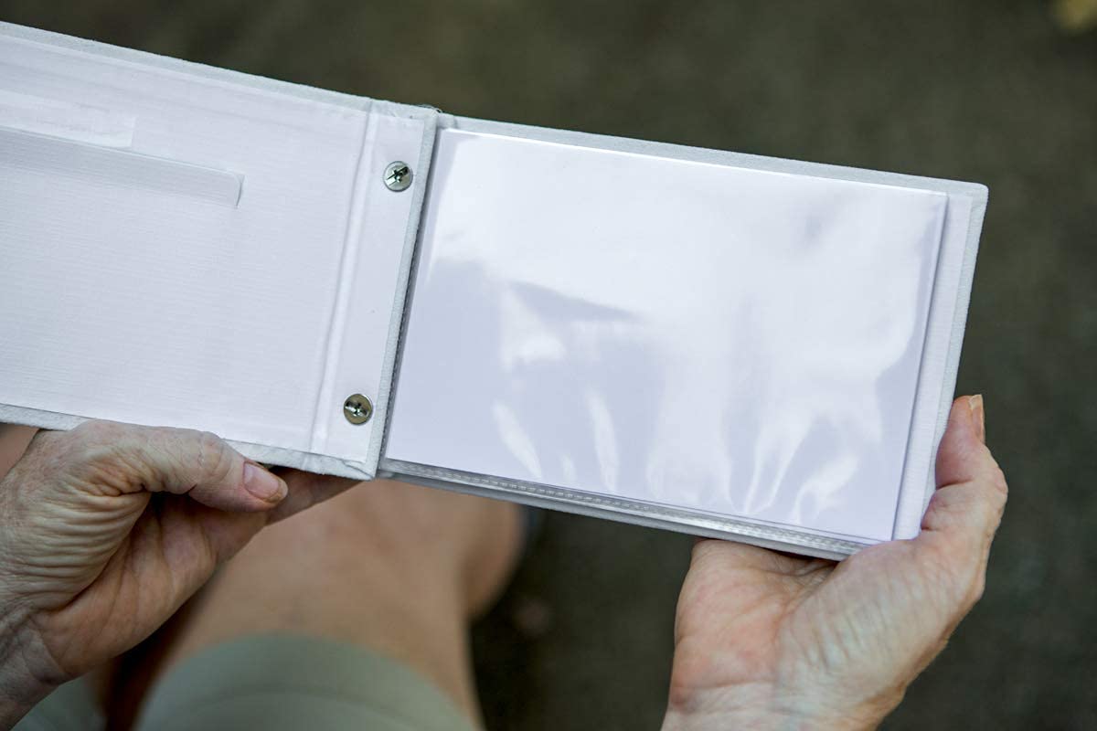 The Grandparent Gift Co. First Grandson Brag Book - Faux Suede Photo Album For New Grandparents