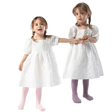 Petrass Girls Tights Toddler Cable Knit Cotton Footed Seamless Dance Ballet Baby Girls' Leggings 3 Pack Pink/Purple/Grey 7-8Y