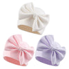 Newborn Baby Girl Hat Cotton Baby Bow Beanie Preemie Hats Spring Infant Hats For Girls 0-12 Months (White+Pink+Purple, 0-6 Month