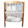 QGT Baby Crib Mesh Storage Bag with Buckles, Size: 50x60cm(White) (Color : White)