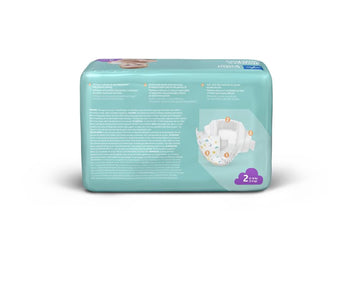 Medline Disposable Baby Diapers, Size 2 (12-18 Lbs), Case Of 200