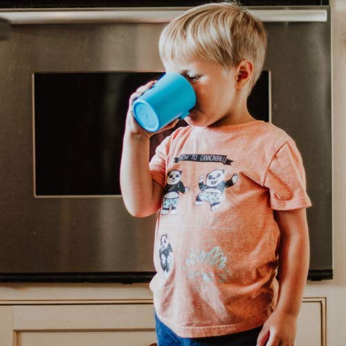 Eztotz Ezcup Magnetic Fridge Cups For Kids - Usa Made Open Top Toddler Cups For Independent Drinkers - Hanging Plastic Kids Cup