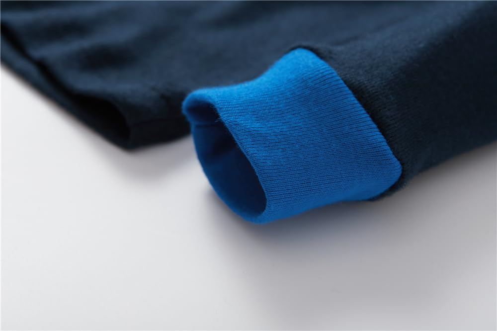 Popshion Planet Pajamas For Boys Long Sleeve Cotton Space Pjs Toddler 2 Piece Galaxy Sleepwear Kids Rocket Pants Set Boy Jammies