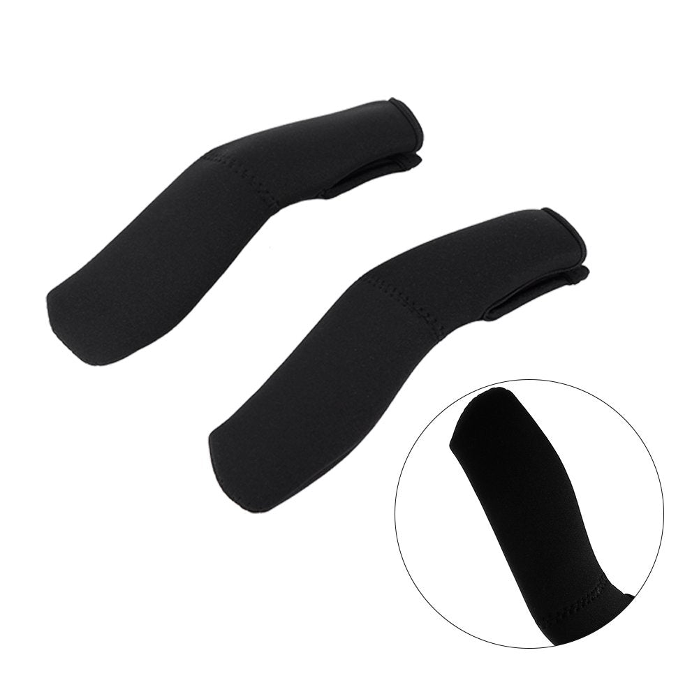 Haosie Toddler Stroller Handle Cover, 1Pair Black Neoprene Kids Replacement Pushchair Handle Cover Elastic Dust Proof Protector