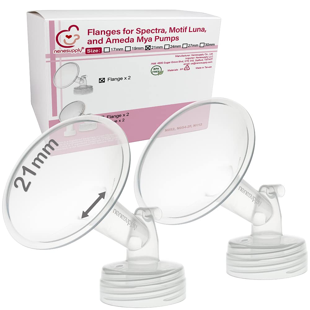 Nenesupply 2Pc 21Mm Flanges Compatible With Spectra S1 Spectra S2 Synergy Gold Breastpumps Replacement To Spectra Pump Parts And