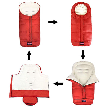 Winter Outdoor Tour Waterproof Baby Stroller Footmuff, Cozy Warm Toddler Sleeping Bag For Most Pushchair, Jogger, Strap Position