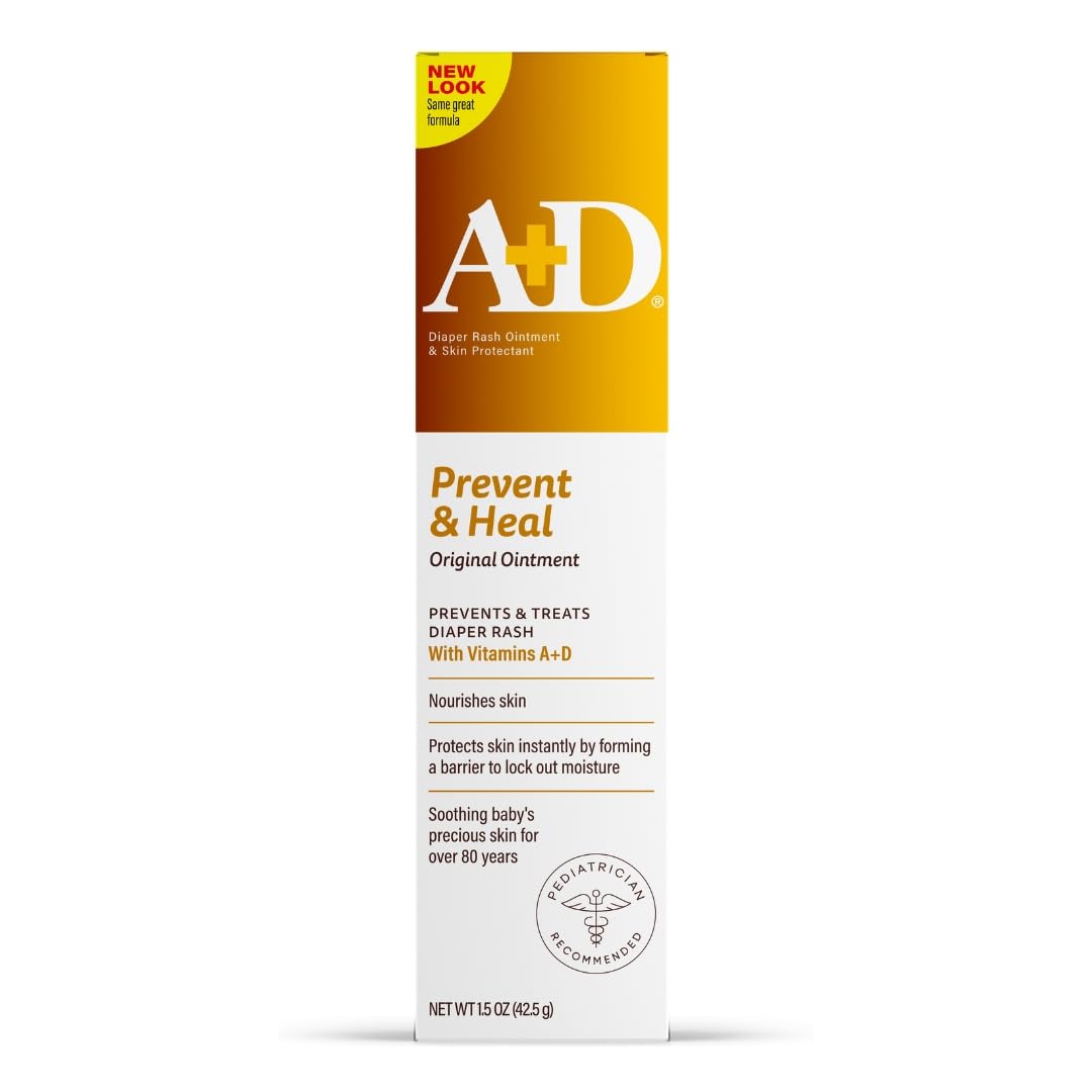 A+D Original Diaper Rash Ointment, Baby Skin Protectant With Lanolin And Petrolatum, Seals Out Wetness, Helps Prevent Diaper Ras