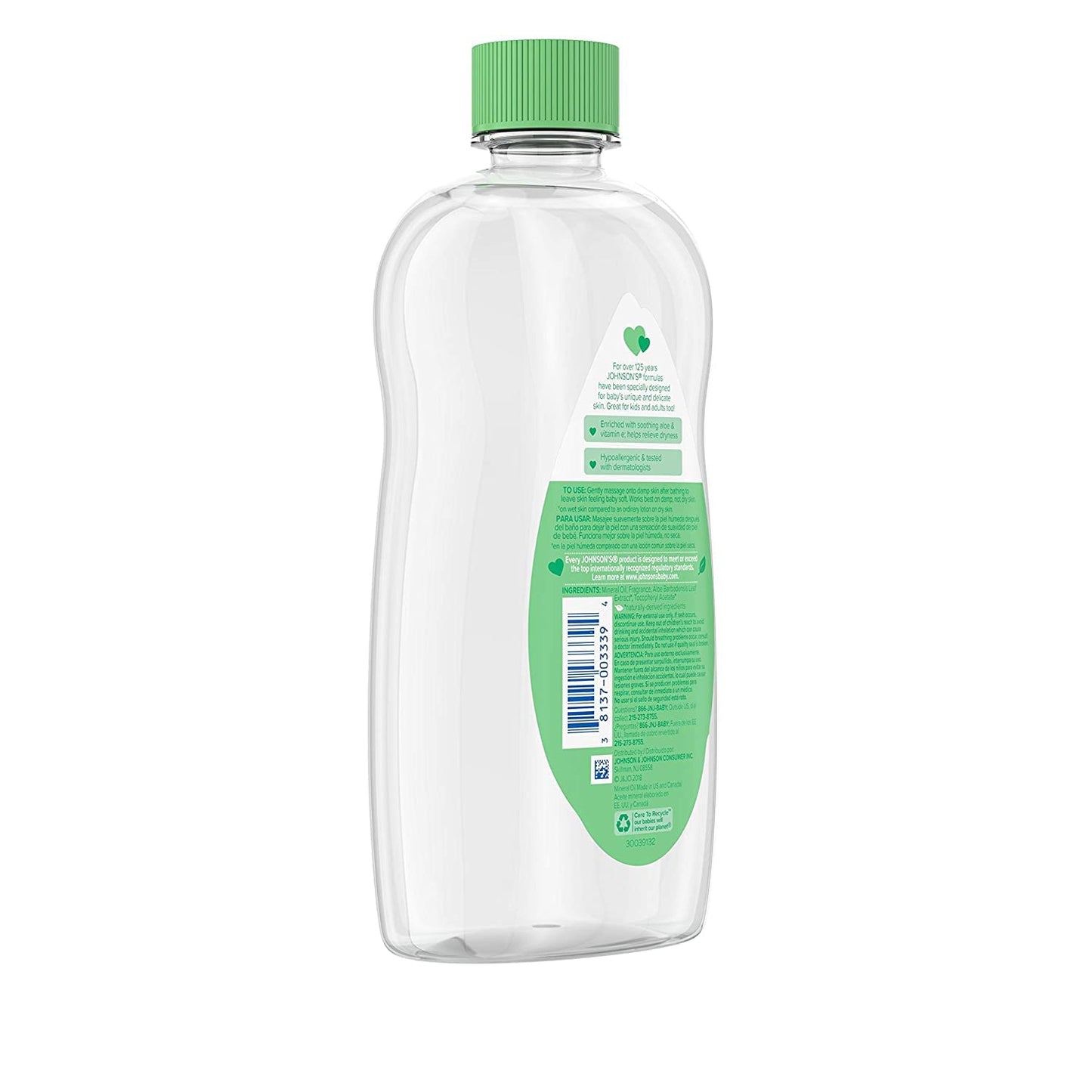 Johnson'S Baby Oil, Aloe Vera And Vitamin E, 20 Ounce (Pack Of 2)